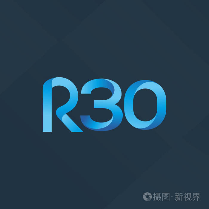 字母与数字 R30 徽标