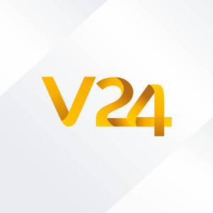 字母与数字 V24 徽标