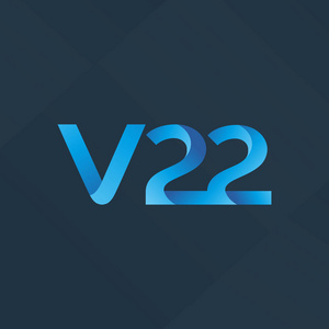 字母与数字的 V22 徽标