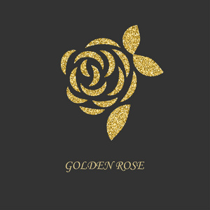 玫瑰徽标金玫瑰矢量 花 徽标 标志 符号 会徽.矢量图照片