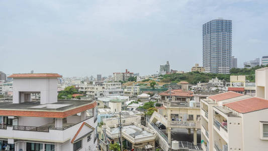 在日本冲绳那霸市视图