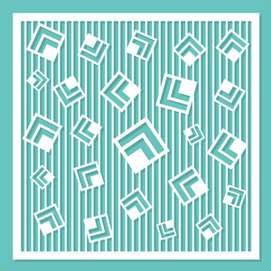 激光切割的卡.装饰设计元素.圆形图案.矢量图照片