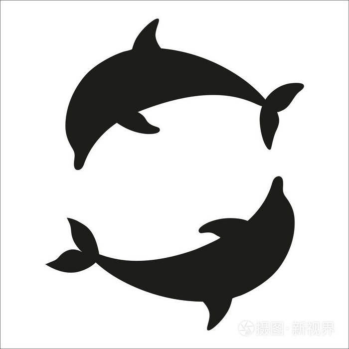在白色背景上的海豚插画 正版商用图片0ye7td 摄图新视界 在白色背景上的海豚插画 正版商用图片0ye7td 摄图新视界