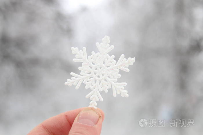 唯美手接雪花飘落图片图片