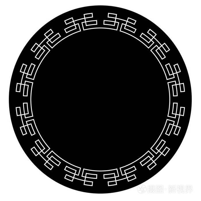 白色的几何圆圈框架