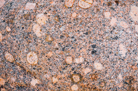 天然花岗岩纹理橙色，圆形斑块