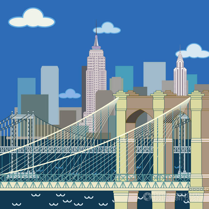市和桥梁插画-正版商用图片0yf2zl-摄图新视界
