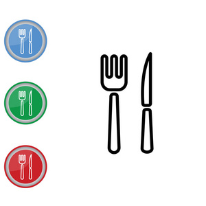 餐具平面图标