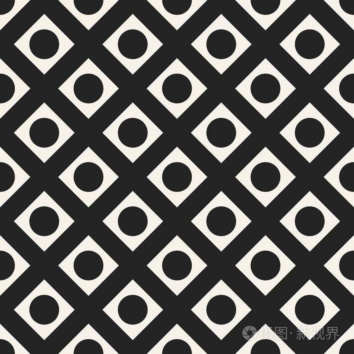 抽象概念向量单色的几何图案.黑色和白色小背景.艺术插图创作模板.