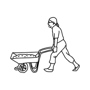 手绘推车图片-手绘推车素材-手绘推车插画-摄图新视界