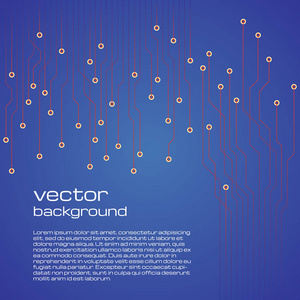 微晶片的元素抽象技术蓝色背景