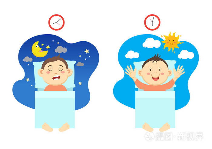 早早起床,有健康的睡眠,插图