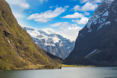 在挪威的美丽 Sognefjord