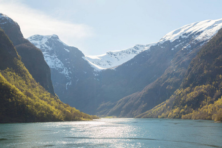 在挪威的美丽 Sognefjord