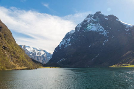 在挪威的美丽 Sognefjord