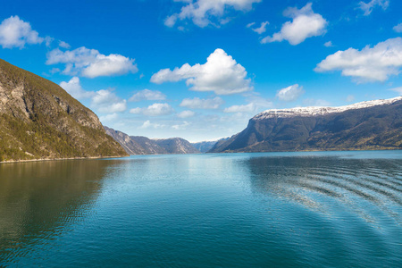 在挪威的美丽 Sognefjord