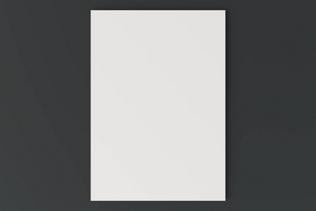 在黑色背景上的空白白色封闭的宣传册模拟