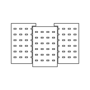 三幢楼的黑颜色图标