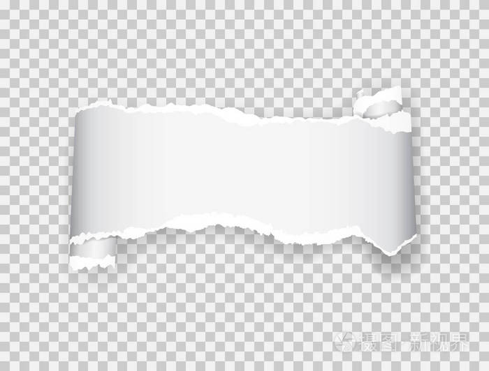 现实的矢量撕纸撕开边缘与空间为您的文字