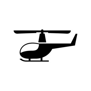 直升机图标简单平面矢量图