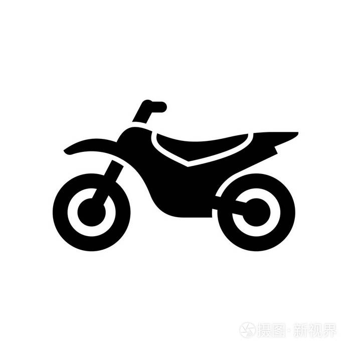 摩托车,摩托车图标简单平面矢量图