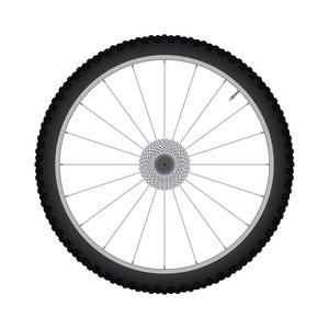 自行车车轮后轮与齿轮矢量