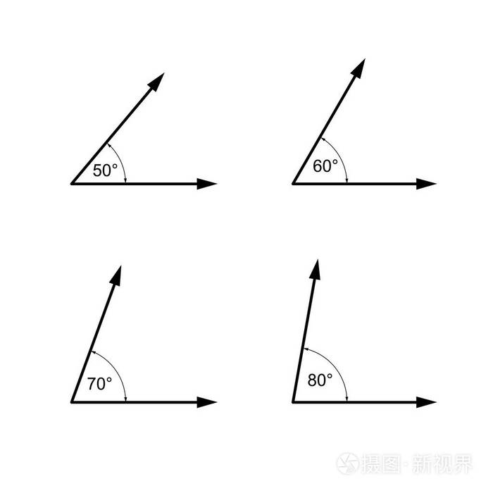 以度为单位的角度 几何数学标志符号插画 正版商用图片0yfxdq 摄图新视界