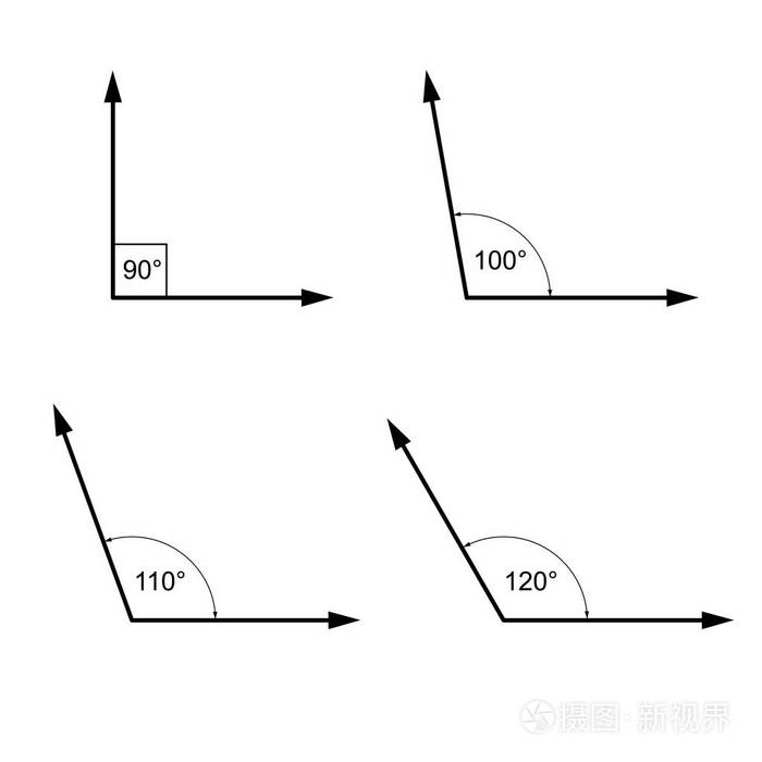 以度为单位的角度 几何数学标志符号插画 正版商用图片0yfxdr 摄图新视界