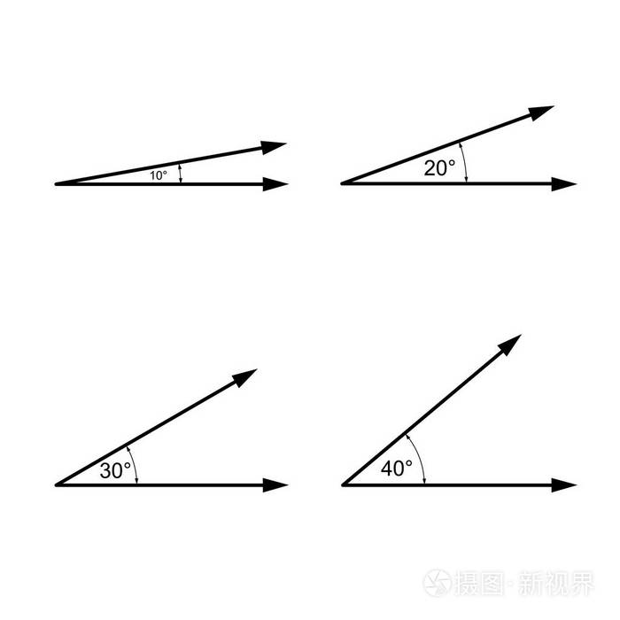 以度为单位的角度 几何数学标志符号插画 正版商用图片0yfxdw 摄图新视界