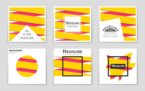 抽象矢量布局背景集。艺术模板设计 列表 页面 样机宣传册主题样式 横幅 想法 封面 小册子 打印 传单，书，空