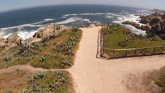 海滩和岩石在智利的鸟瞰图