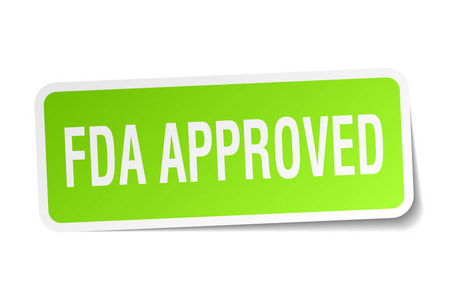 fda 批准在白色方形贴纸