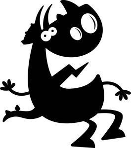 坐龙卡通三角恐龙剪影坐照片