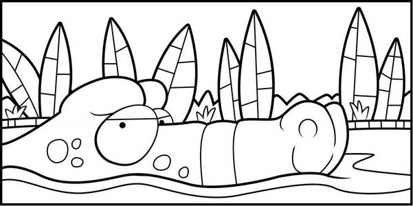 卡通鳄鱼沼泽照片