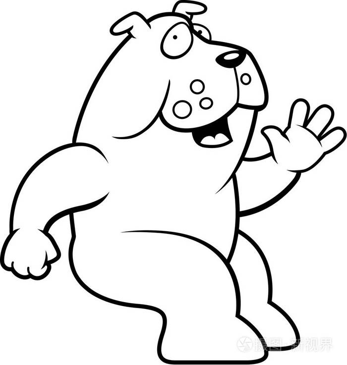 卡通牛头犬坐插画-正版商用图片0yg4tp-摄图新视界
