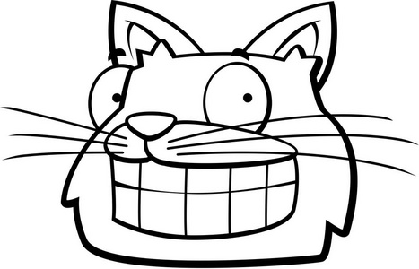 微笑的卡通猫