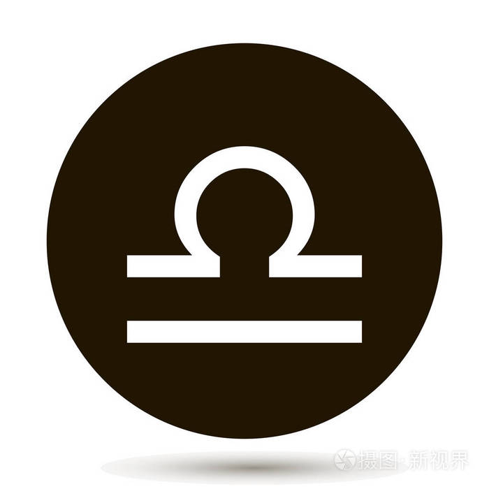 天秤星座.在圆的占星符号图标插画-正版商用图片0yg69l-摄图新视界