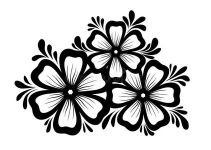 黑白花图片-黑白花素材-黑白花插画-摄图新视界