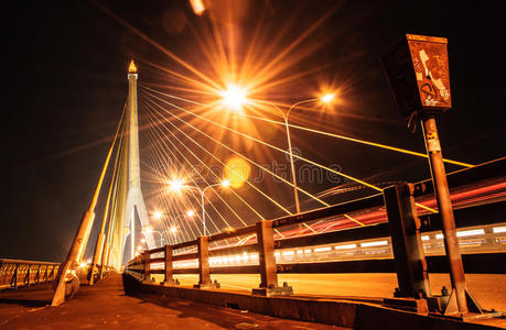 泰国罗摩8索桥夜景