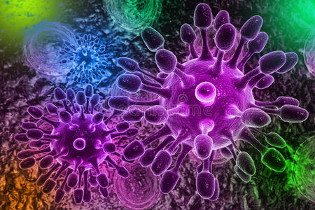 绿色细菌细胞图片