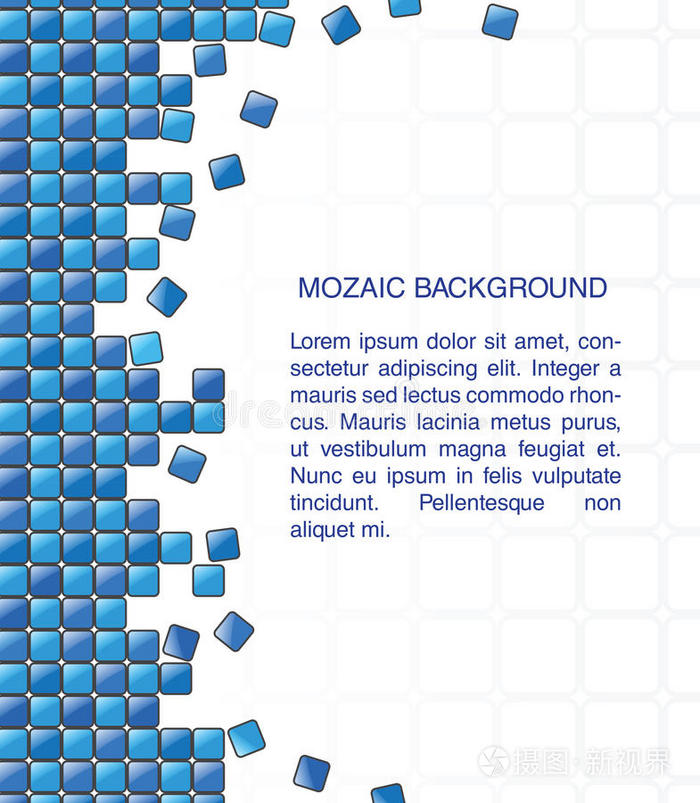 抽象马赛克背景模板，eps10矢量