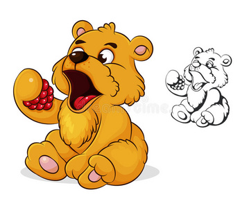 泰迪熊吃树莓