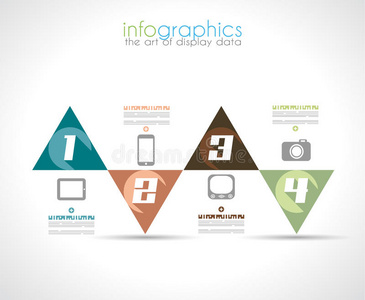 具有现代平面风格的信息图形设计模板。