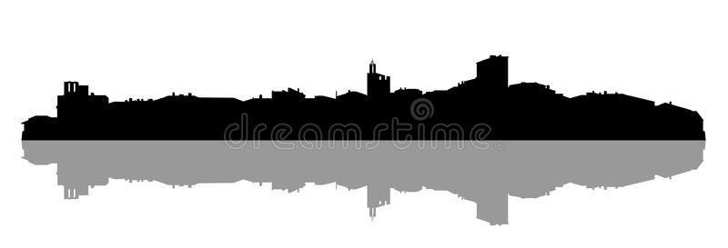 中世纪乡村剪影照片