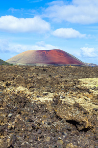 在兰扎罗特的timanfaya国家公园拍摄的火山景观，