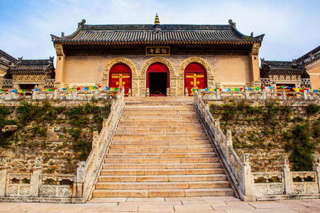 庭院 托里 五台山 飞秋 土地 寺庙 精彩 不可思议的 山西