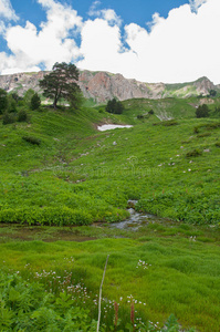 高加索自然保护区壮丽的山景