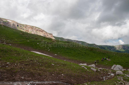 高加索自然保护区壮丽的山景