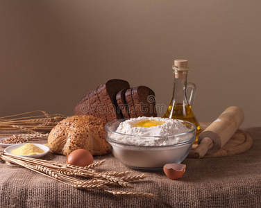 自制面包店静物图片