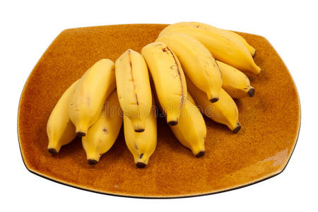 香蕉在盘子上